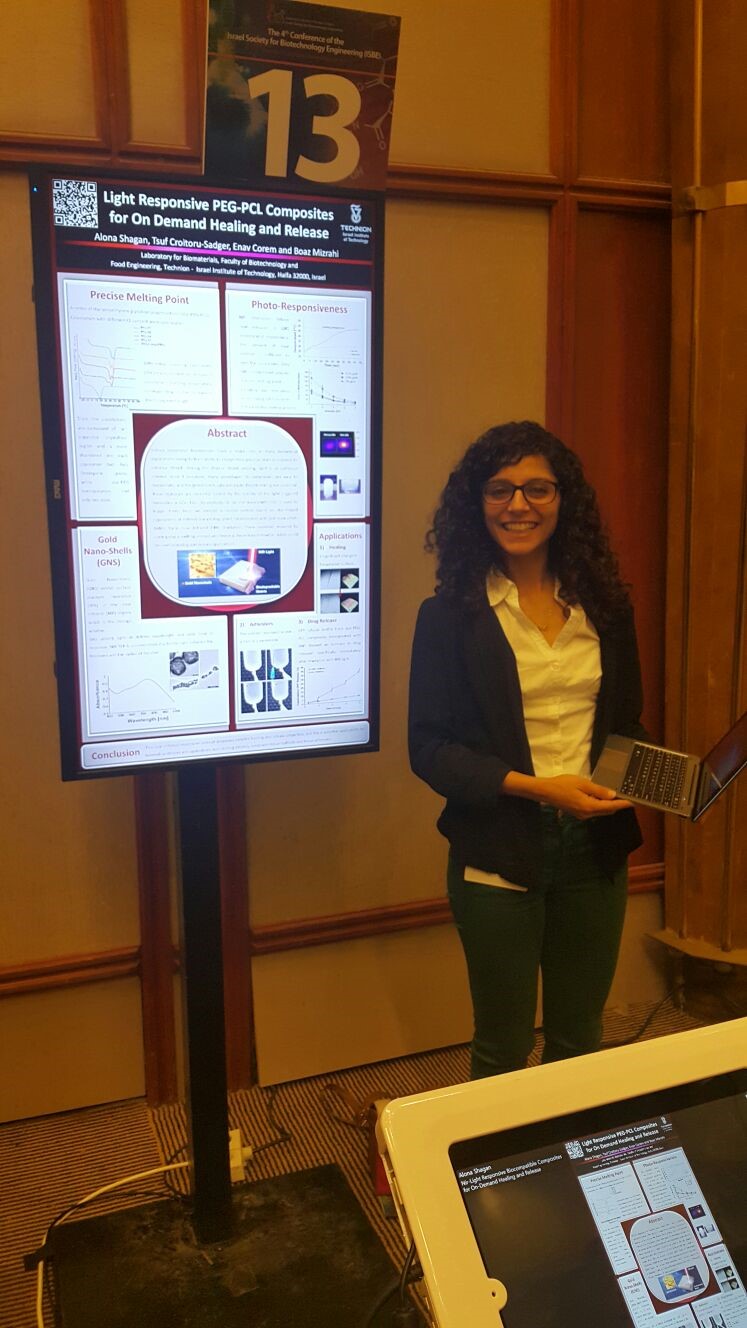Alona at the Israel Society for Biotechnology Engineering  conference 2017