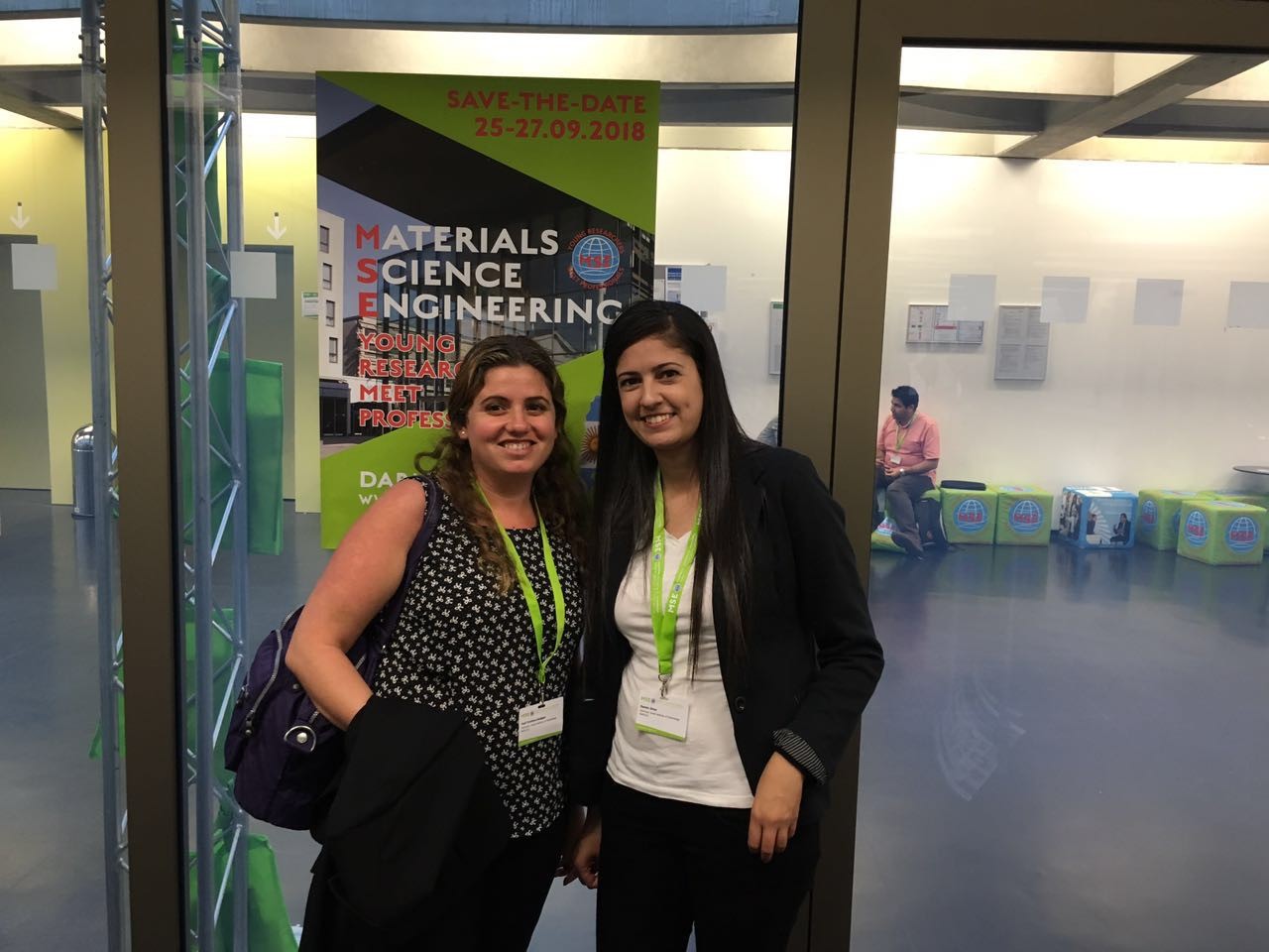 Tsuf and Rawan at the Material Science Engineering Conference in Germany, 2016