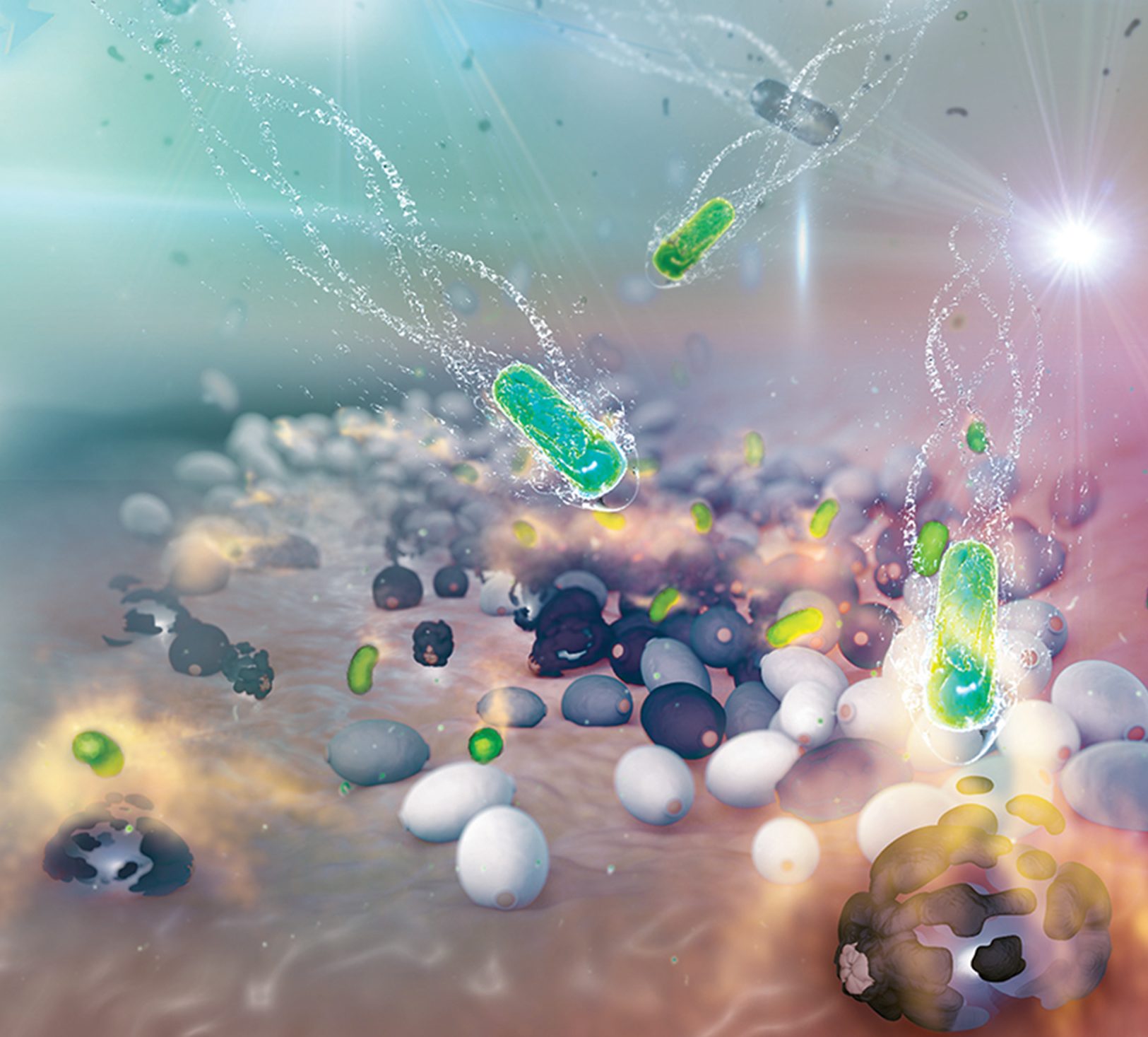 Bacteria in thermo-responsive gel to treat fungal infections